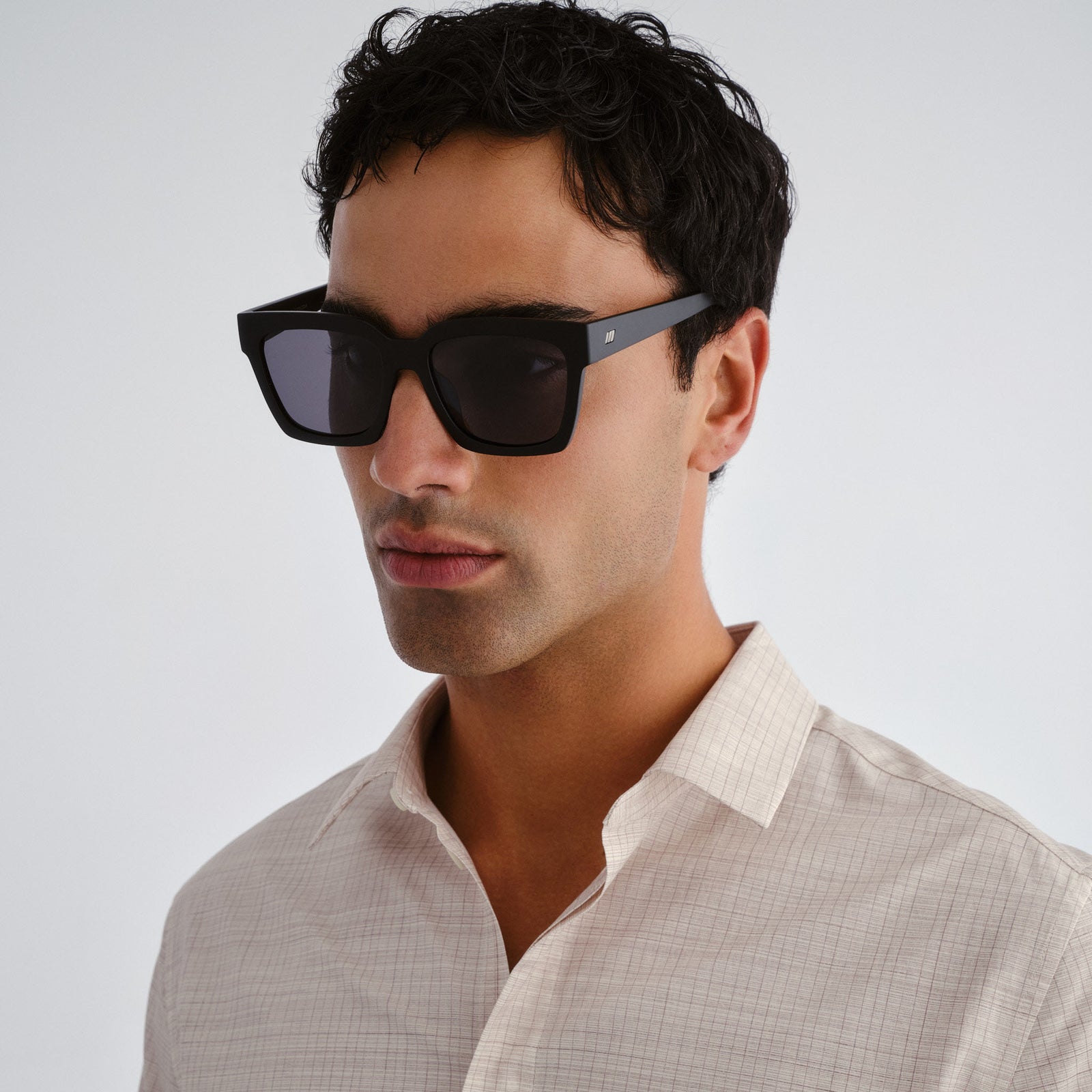 Weekend Riot Matte Black Uni-Sex D-Frame Sunglasses | Le Specs