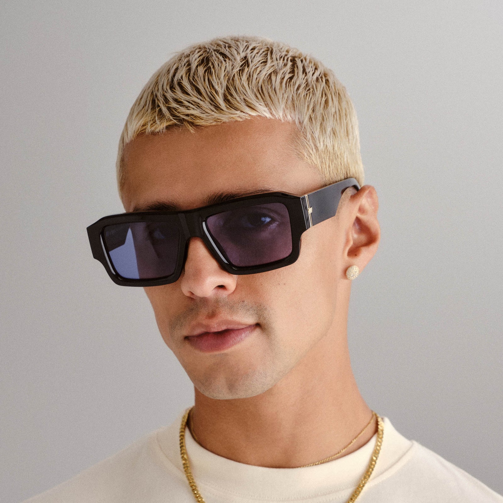Polygraph Black Uni-Sex Rectangle Sunglasses | Le Specs