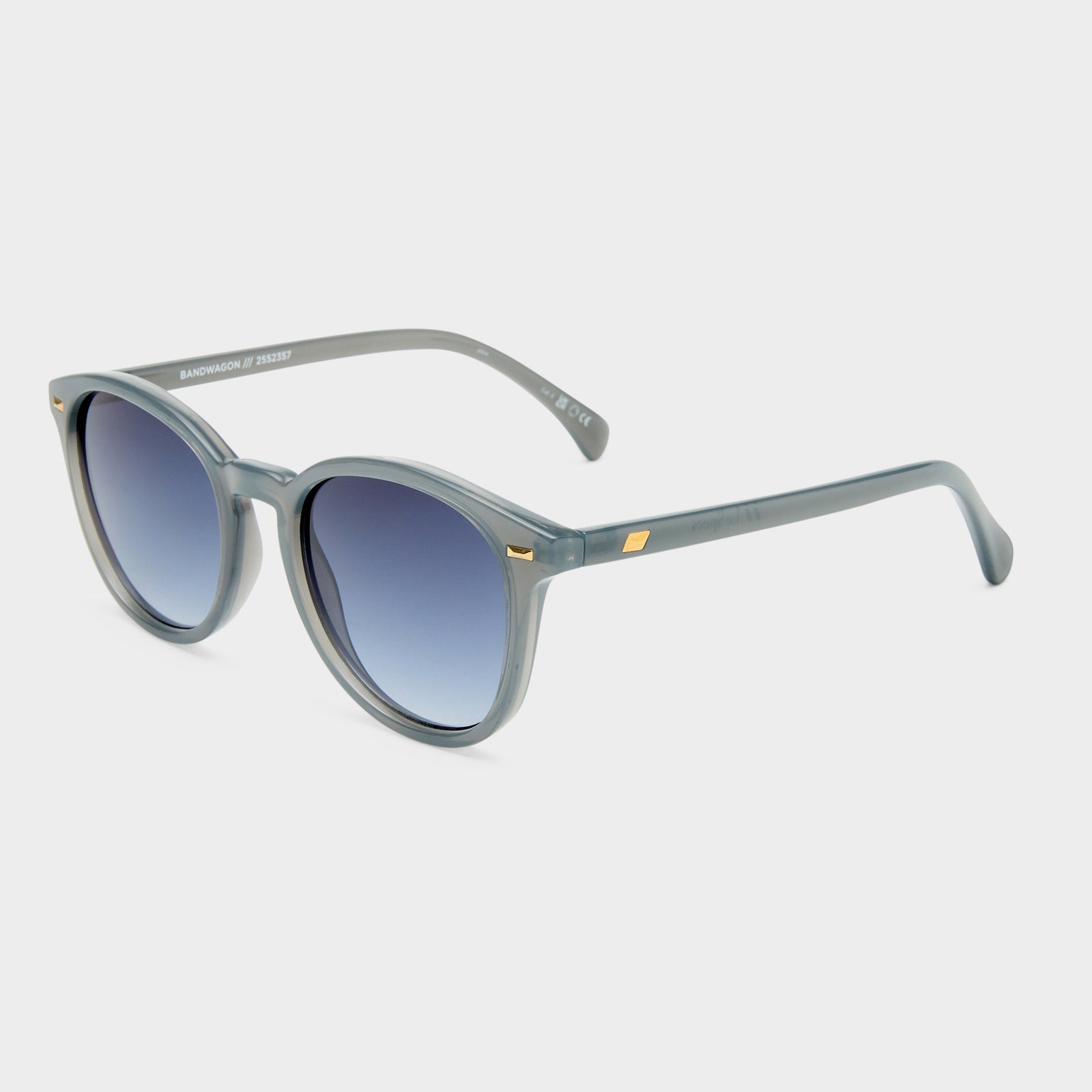 Bandwagon Slate Uni-Sex Round Sunglasses | Le Specs