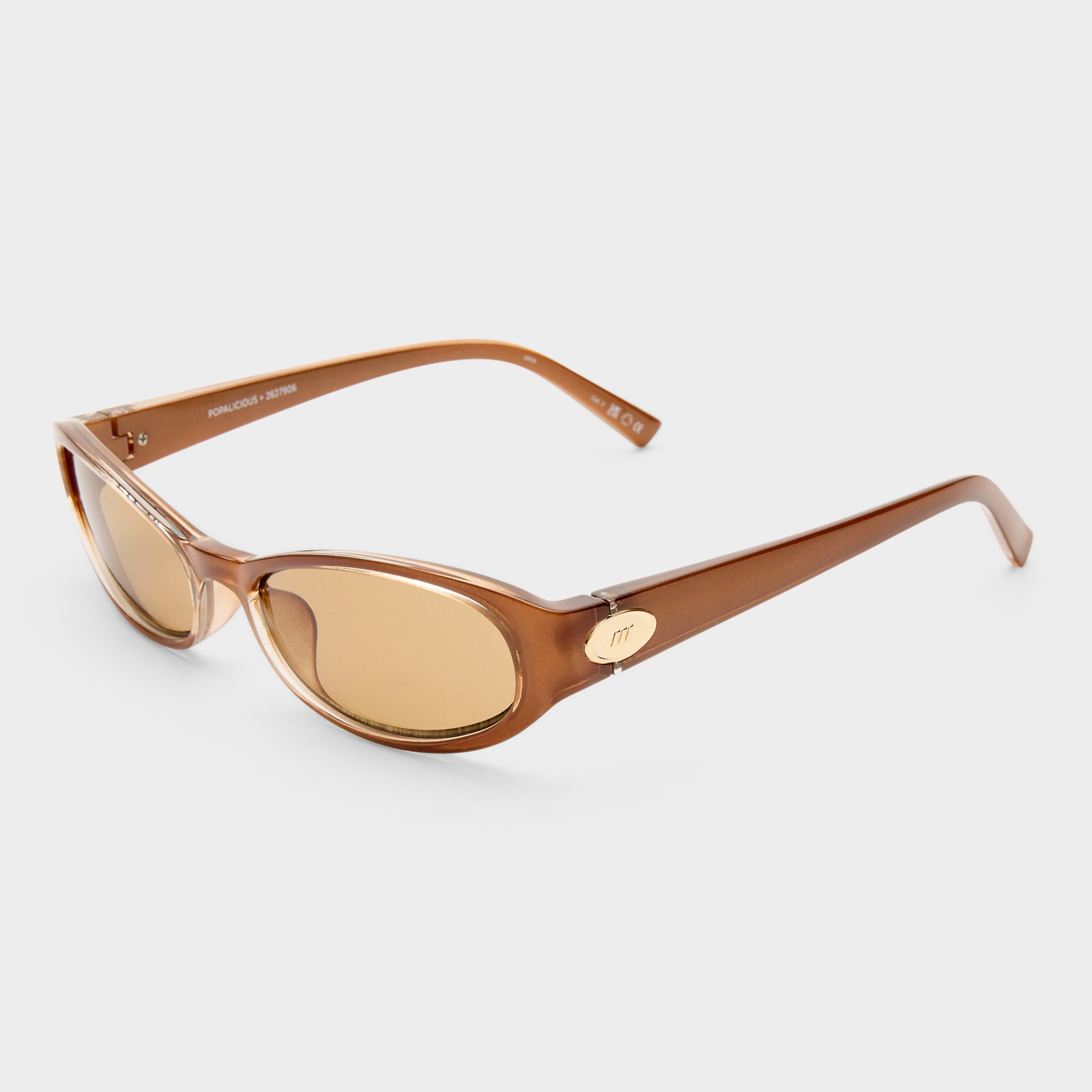 Popalicious + Pearl Caramel Female Oval Sunglasses | Le Specs