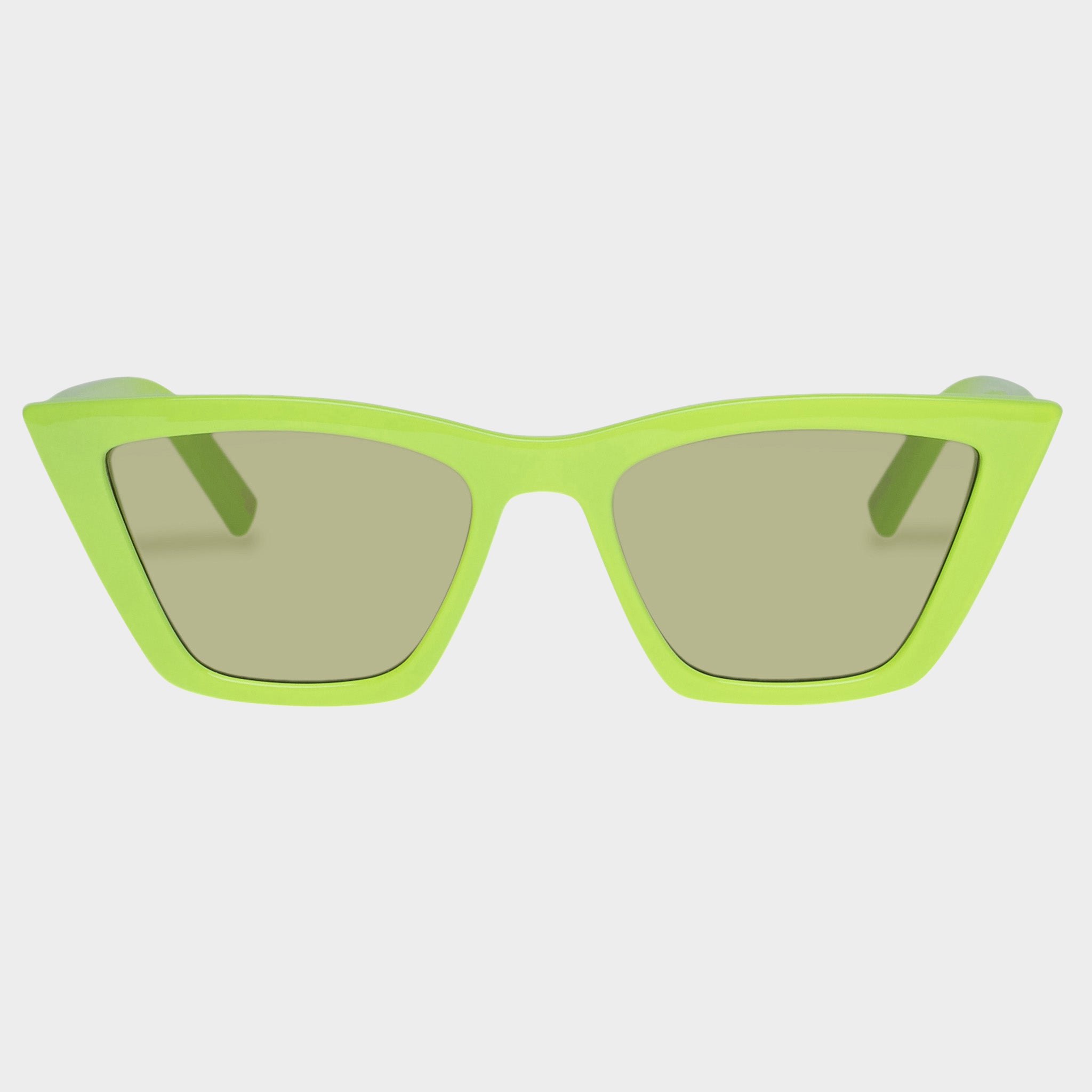 Velodrome Pine Lime Female Cat-Eye Sunglasses | Le Specs