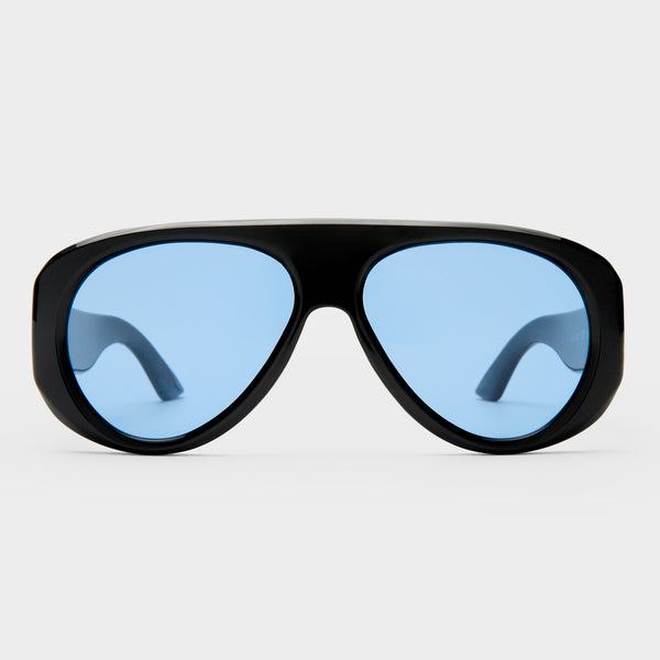 Dream Boat Black Uni-Sex Aviator Sunglasses | Le Specs