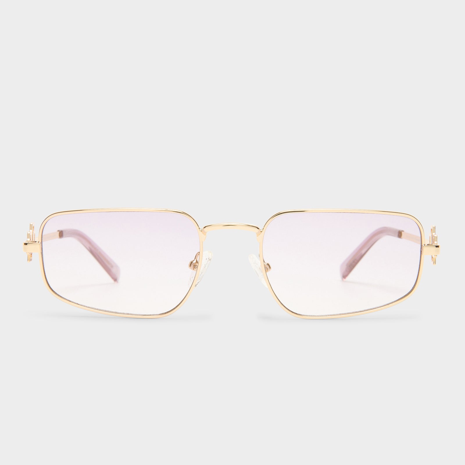 Metagalactic Bright Gold Uni-Sex Rectangle Sunglasses | Le Specs