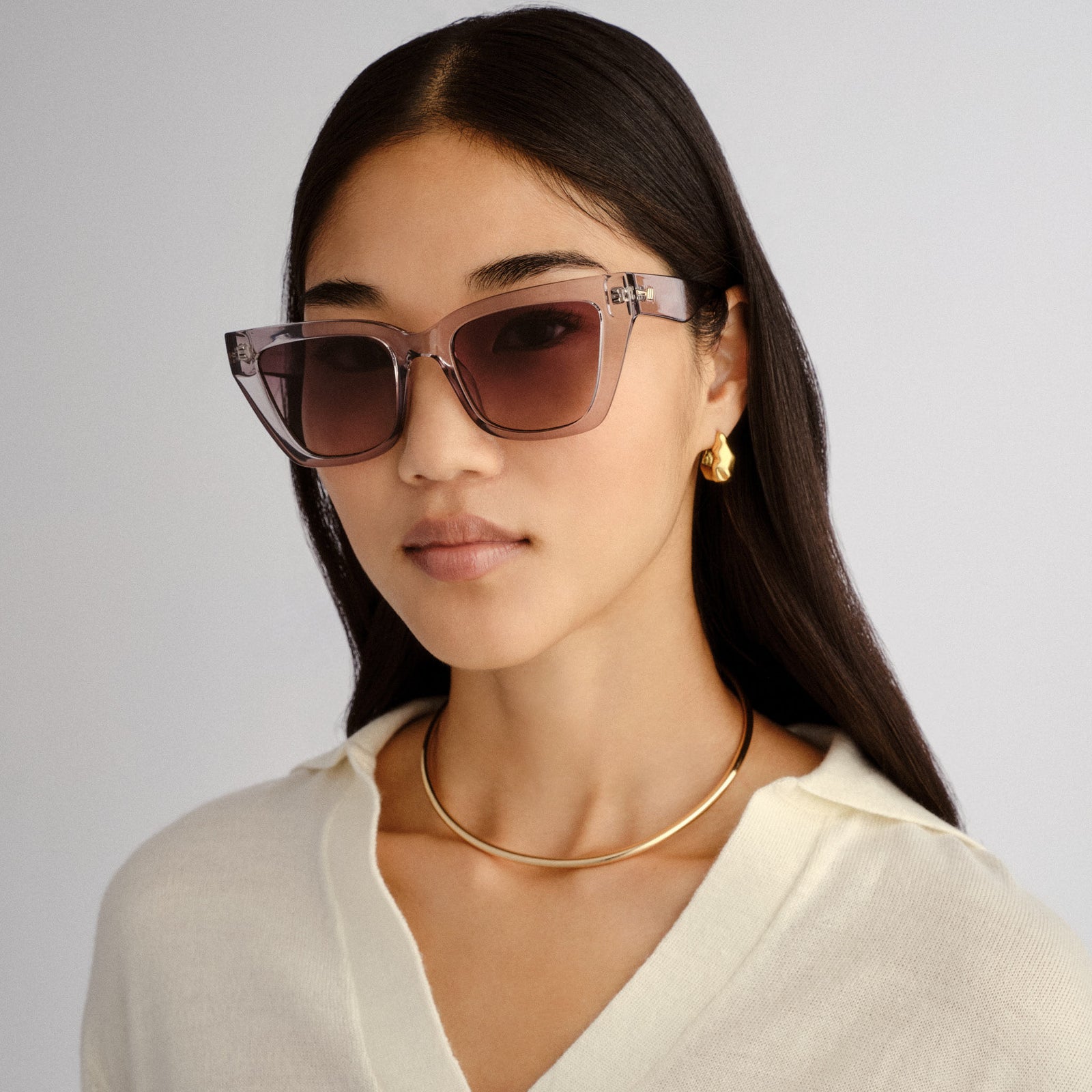 Le Coeur Smoke Female Cat-Eye Sunglasses | Le Specs