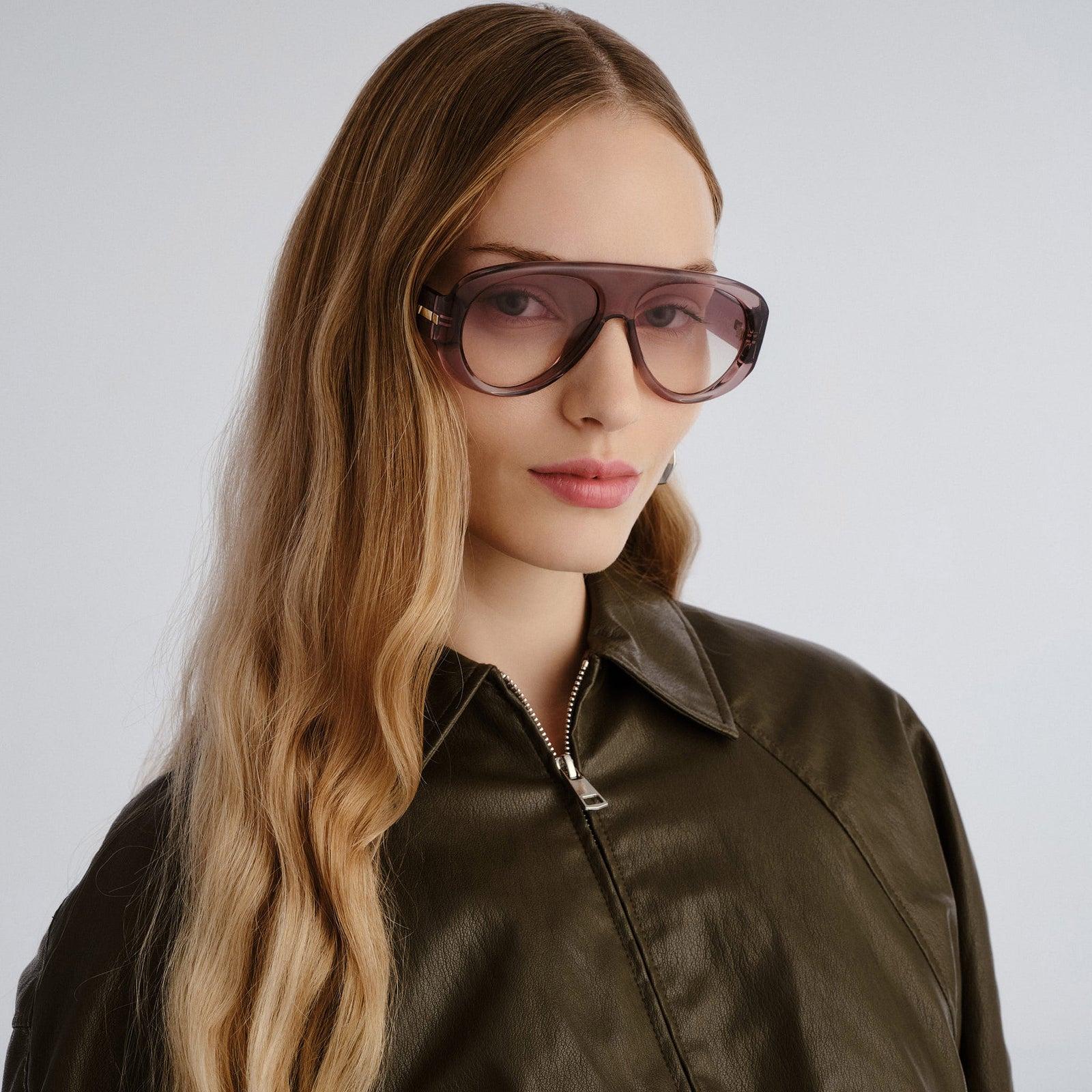 Dream Boat Smokey Violet Female Aviator Sunglasses | Le Specs