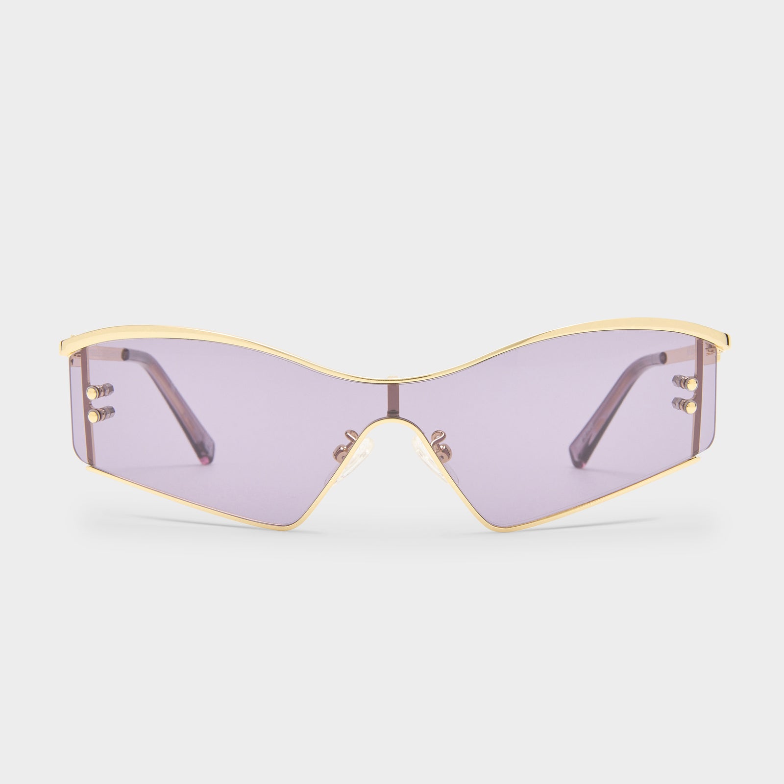 Hyperbole Gold Uni-Sex Shield Sunglasses | Le Specs
