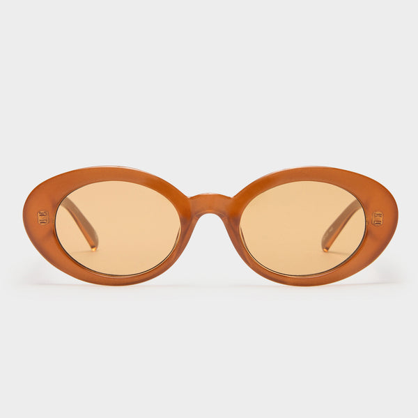 サングラス Le Specs OUTTA LOVE Caramel Outta Love Caramel Female Oval Sunglasses | Le Specs