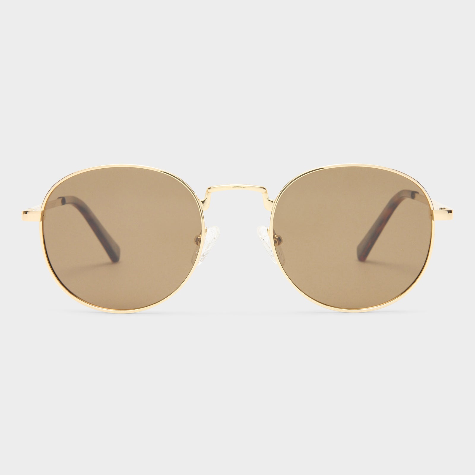 Lost Legacy Gold Uni-Sex Round Sunglasses | Le Specs