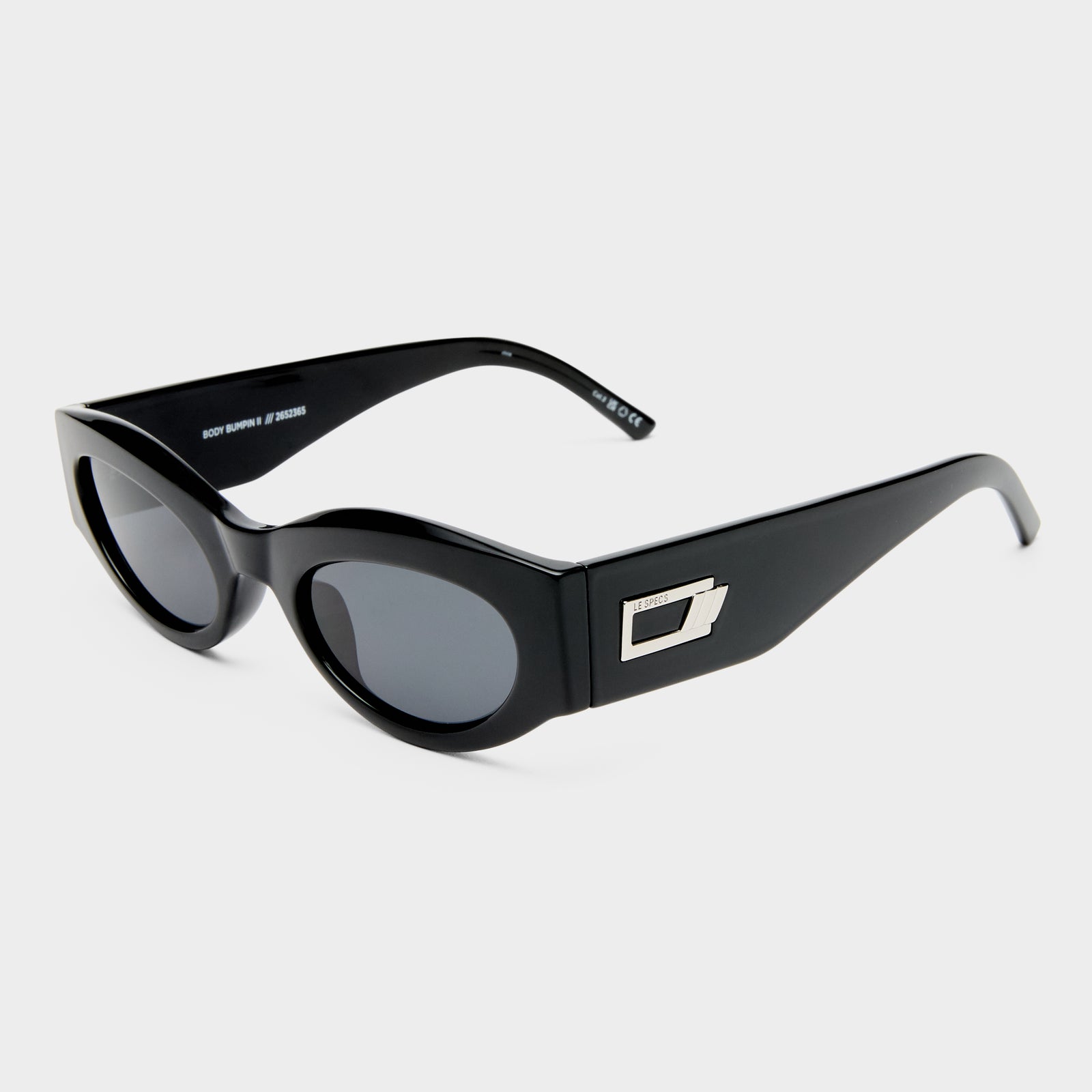 Body Bumpin Ii Black Uni-Sex Oval Sunglasses | Le Specs