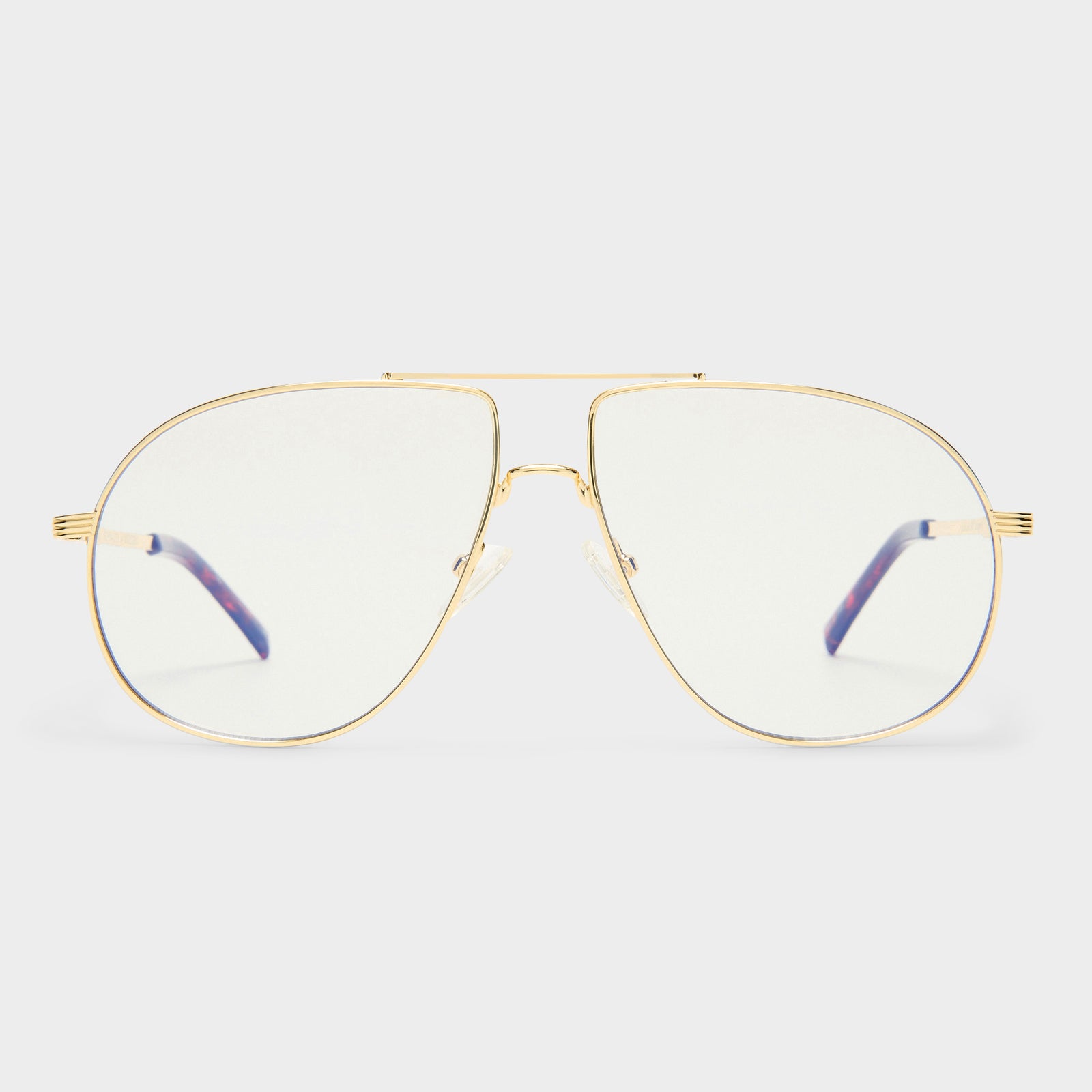 Schmaltzy Gold Uni-Sex Aviator Blue Light | Le Specs