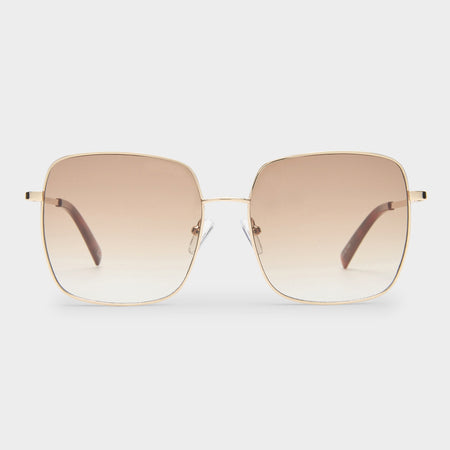 Square gold sunglasses on sale