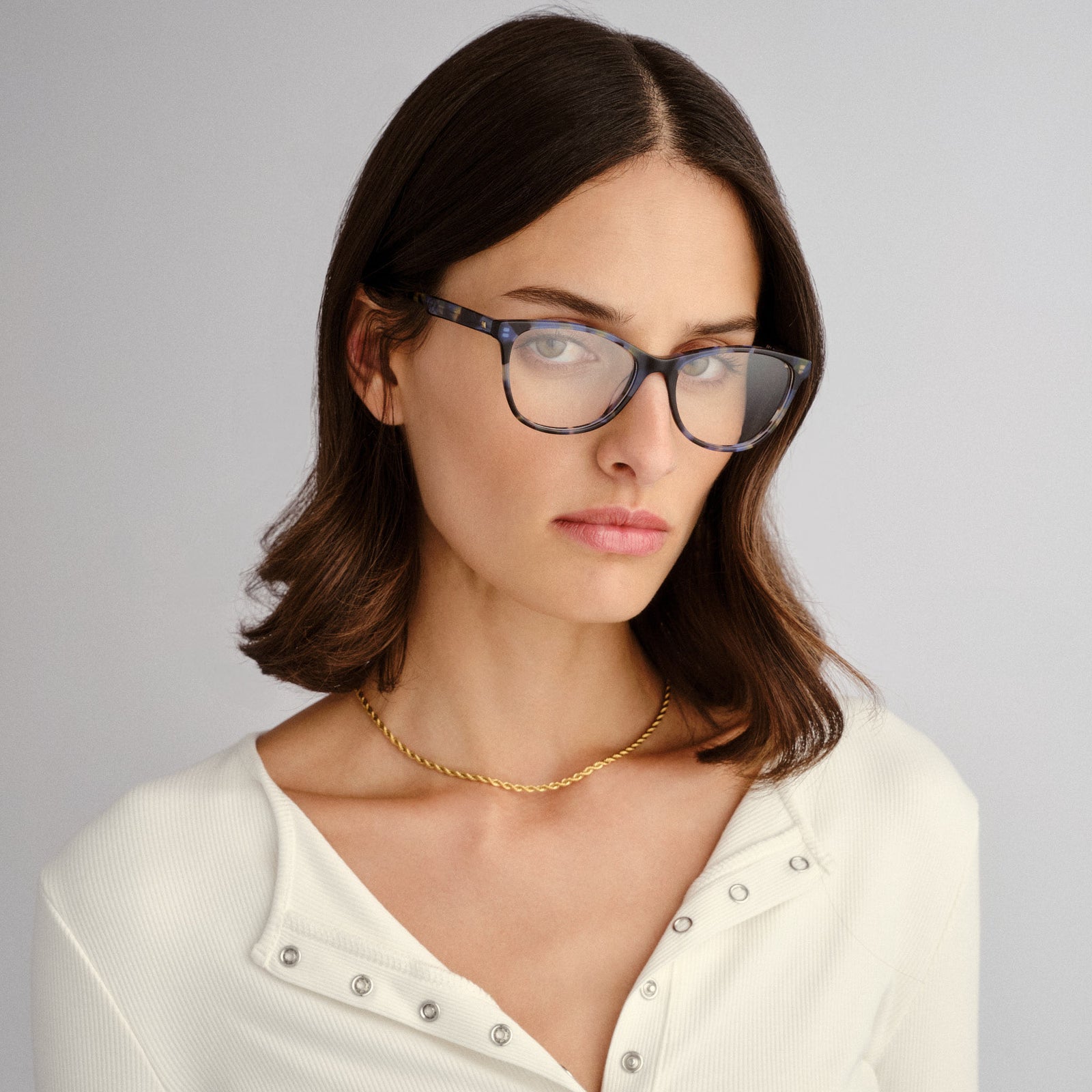 Allegory Navy Tort Female Cat-Eye Optical Frames | Le Specs