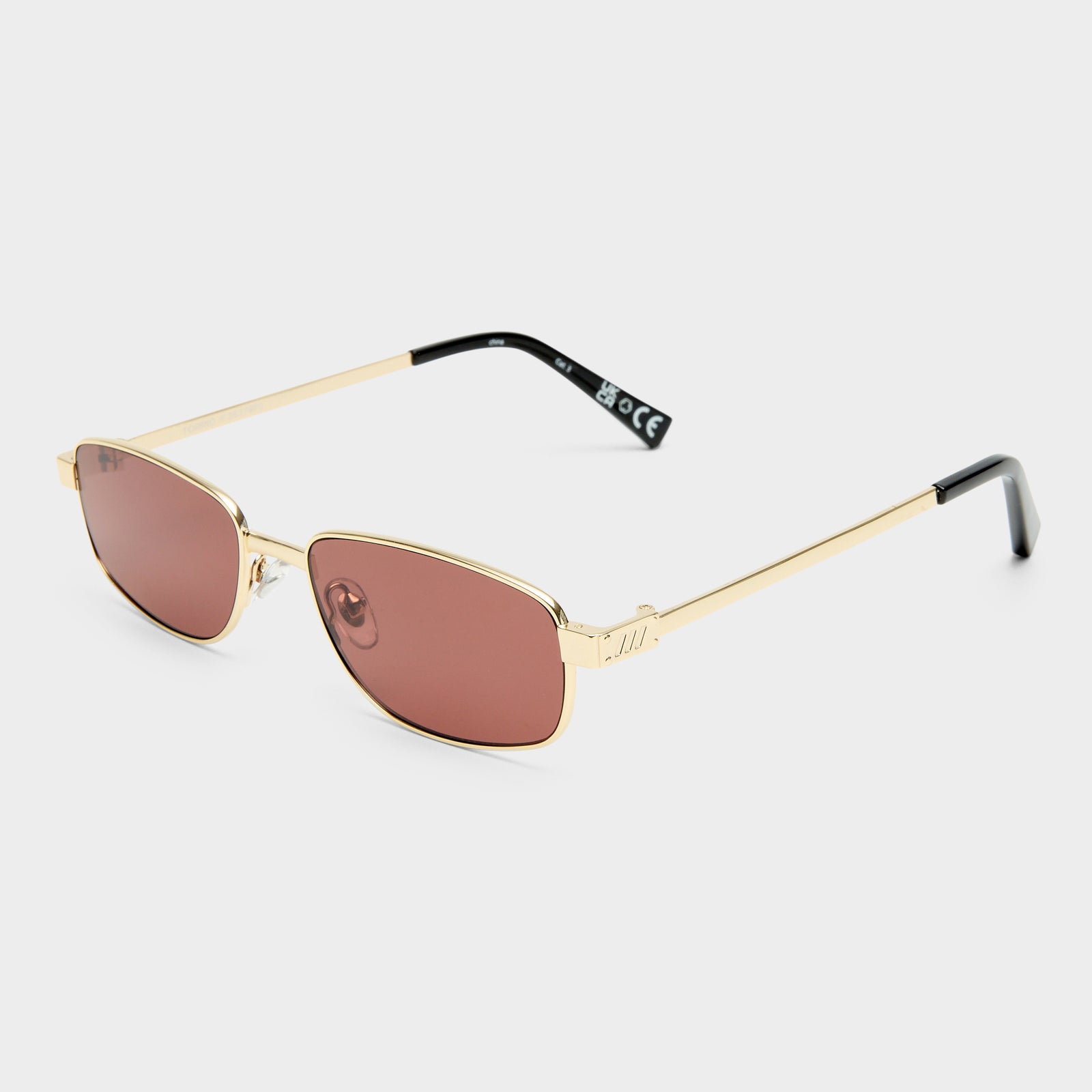 Torrid Gold Uni-Sex Rectangle Sunglasses | Le Specs