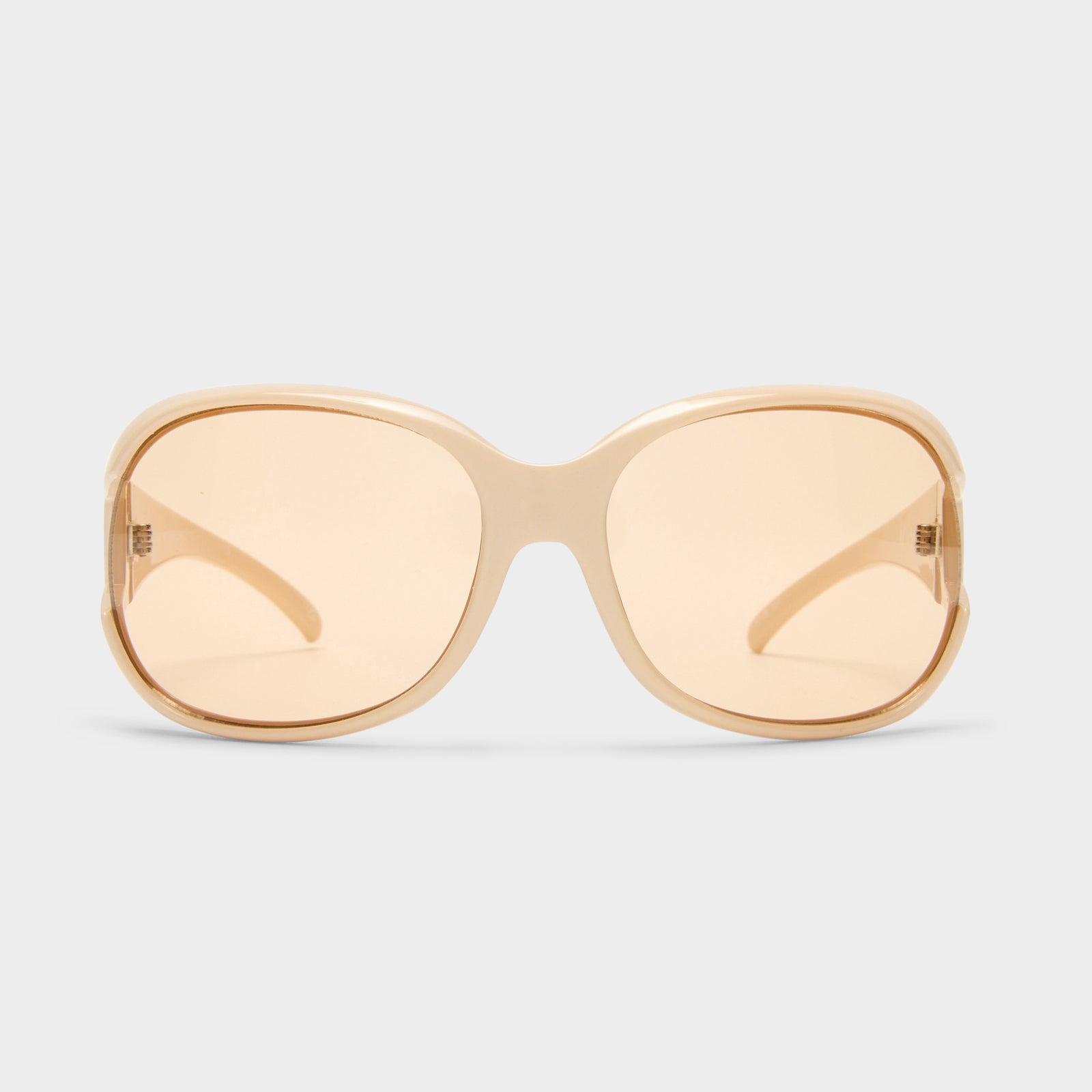 Bolshy Milky Almond Female Wrap Sunglasses | Le Specs