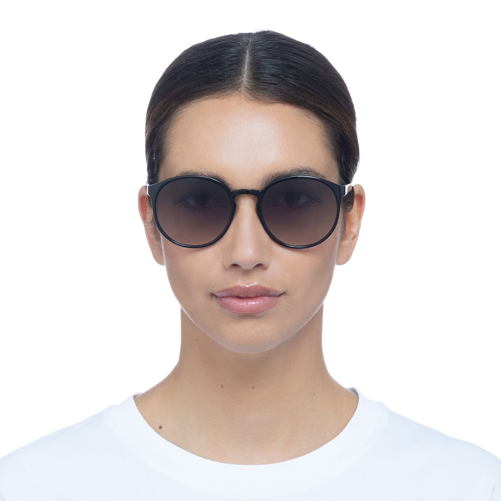 Swizzle Black Uni-Sex Round Sunglasses | Le Specs