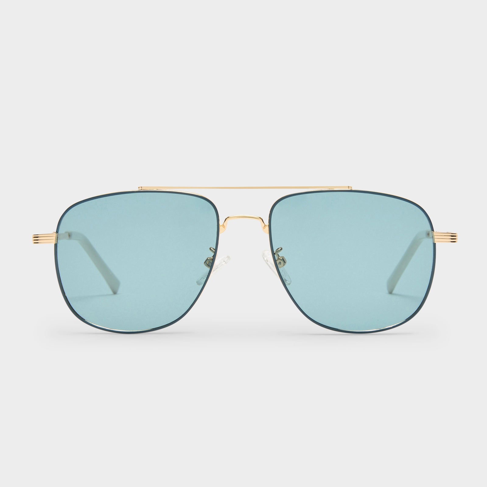The Charmer Gold Seafoam Uni-Sex Aviator Sunglasses | Le Specs