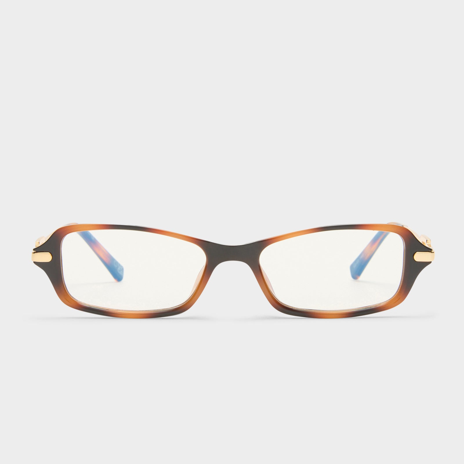 Bamboozler Dark Tort Female Rectangle Blue Light | Le Specs