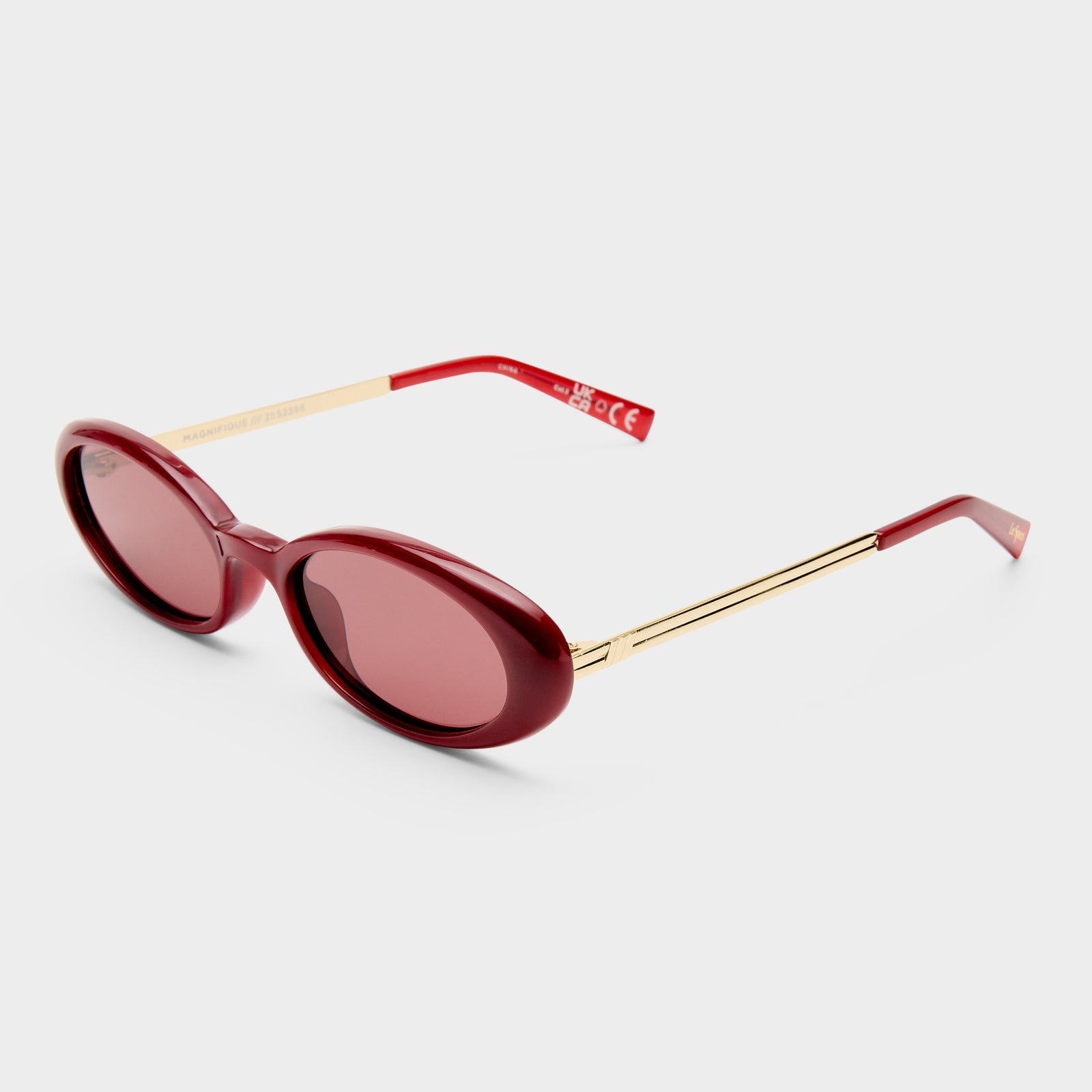 Magnifique Cherry Female Oval Sunglasses | Le Specs
