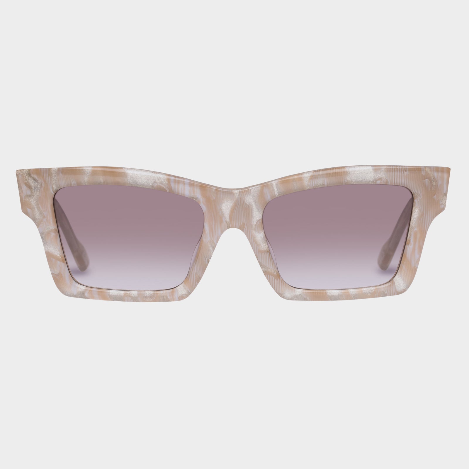 Hero Alt Fit Gold Seashell Female Cat-Eye Sunglasses | Le Specs