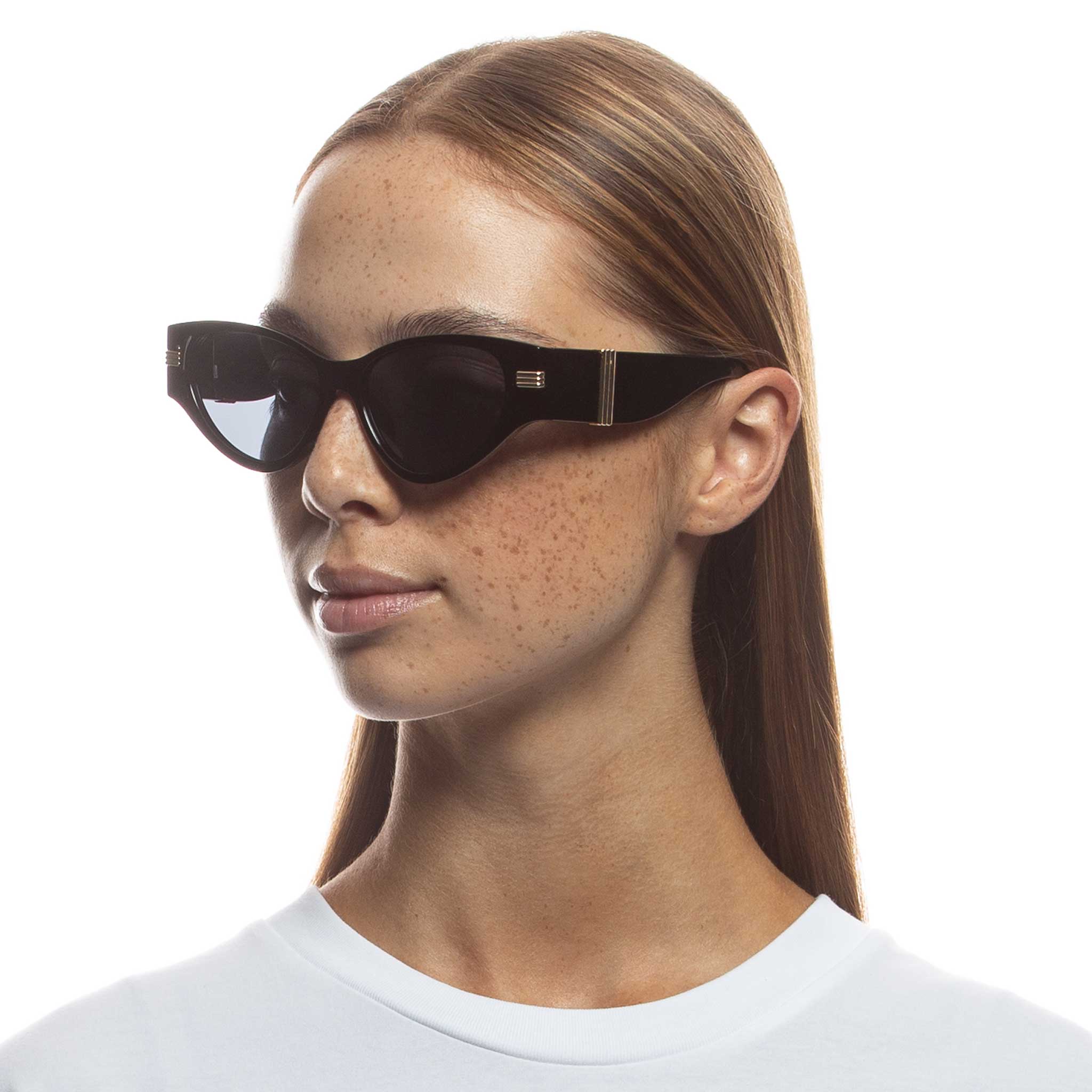 Scorpius Ridge Black Women's Cat-Eye Sunglasses | Le Specs