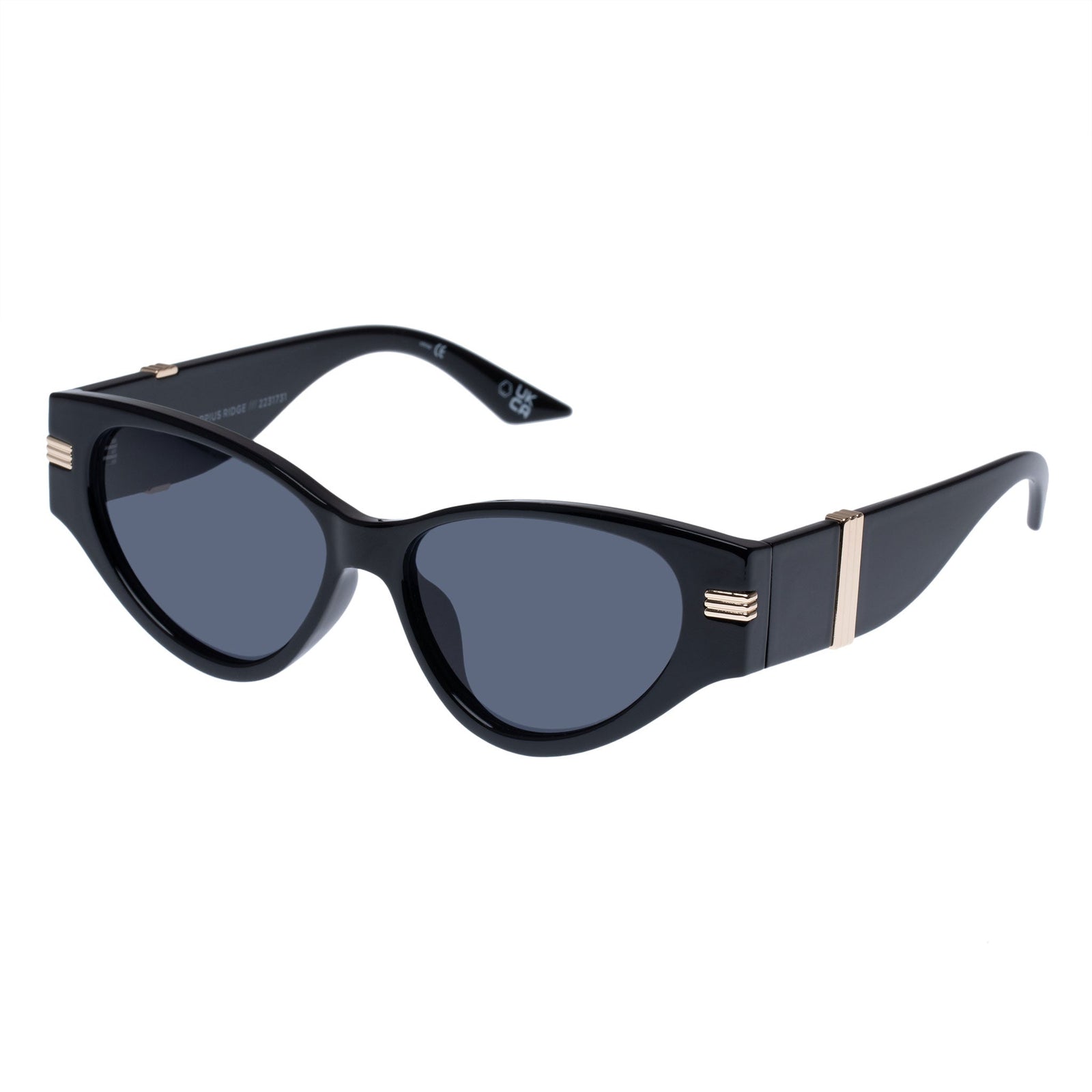 Le Specs Scorpius Ridge 55mm Cat Eye Sunglasses in Black