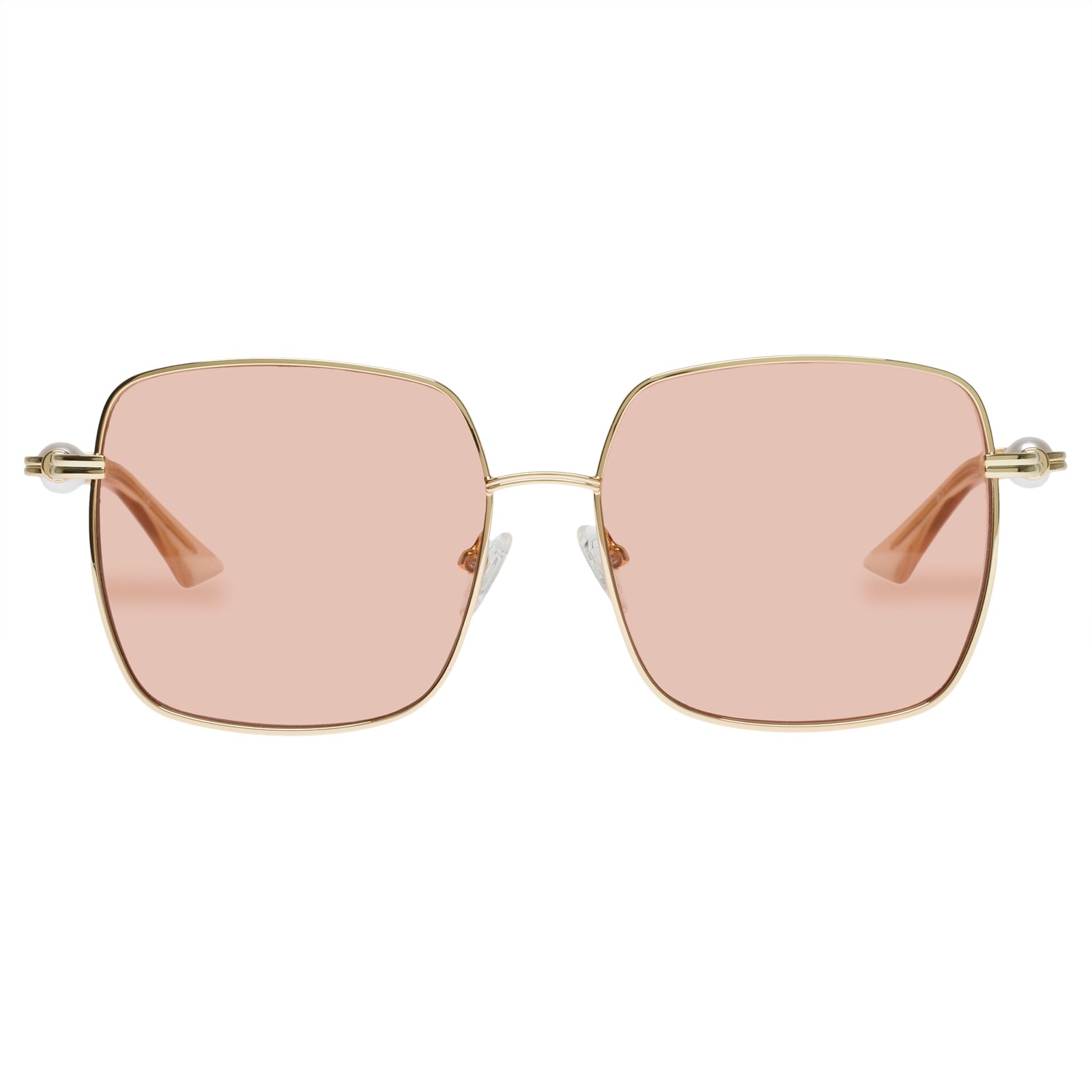 Square-frame gold-tone sunglasses