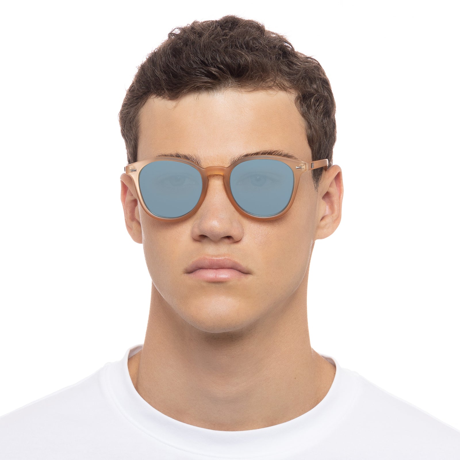 Bandwagon Matte Tort Uni-Sex Round Sunglasses