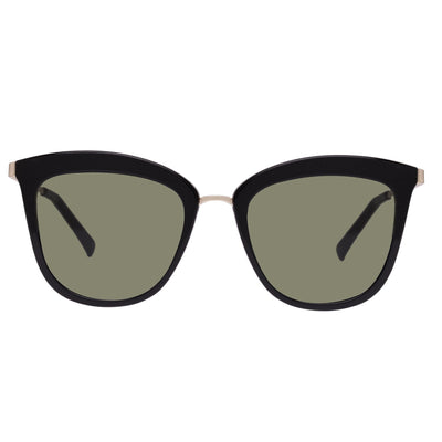 Caliente Black Gold Women's Cat-Eye Sunglasses | Le Specs