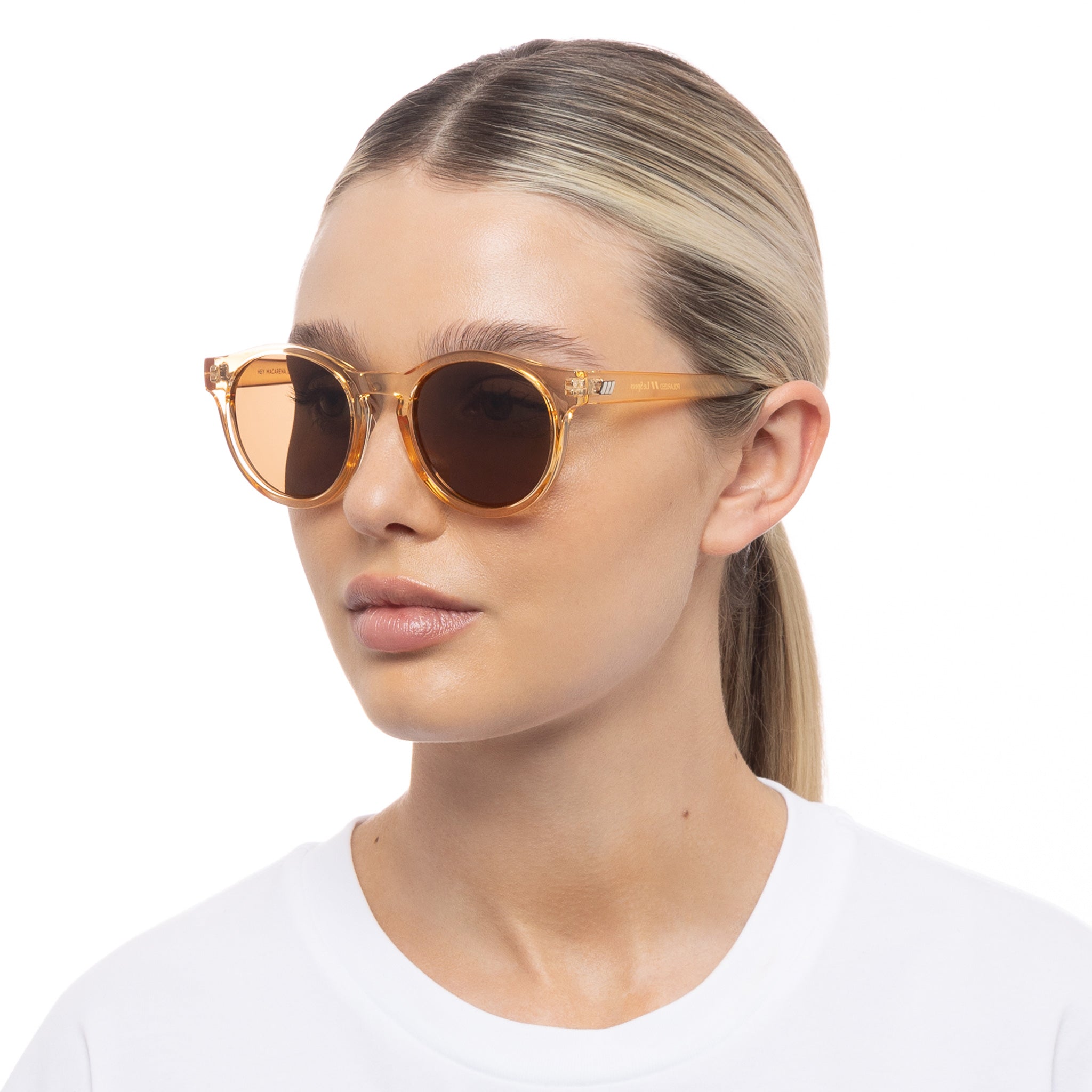 Hey Macarena Blonde Uni Sex Round Sunglasses Le Specs 8644