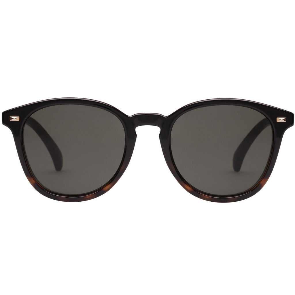 Bandwagon Black Tort Uni-Sex Round Sunglasses | Le Specs