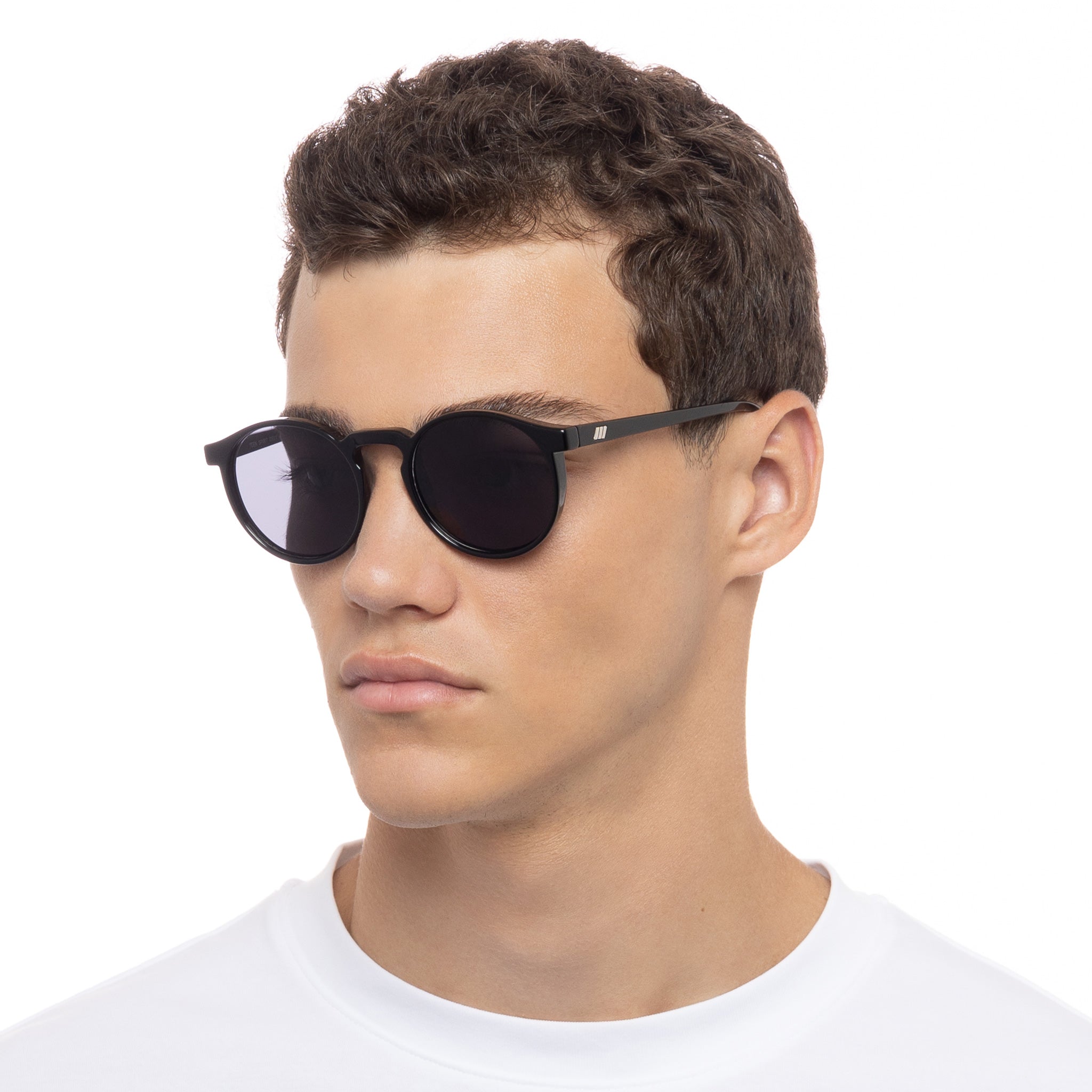 Teen Spirit Deux Black Uni-Sex Round Sunglasses | Le Specs