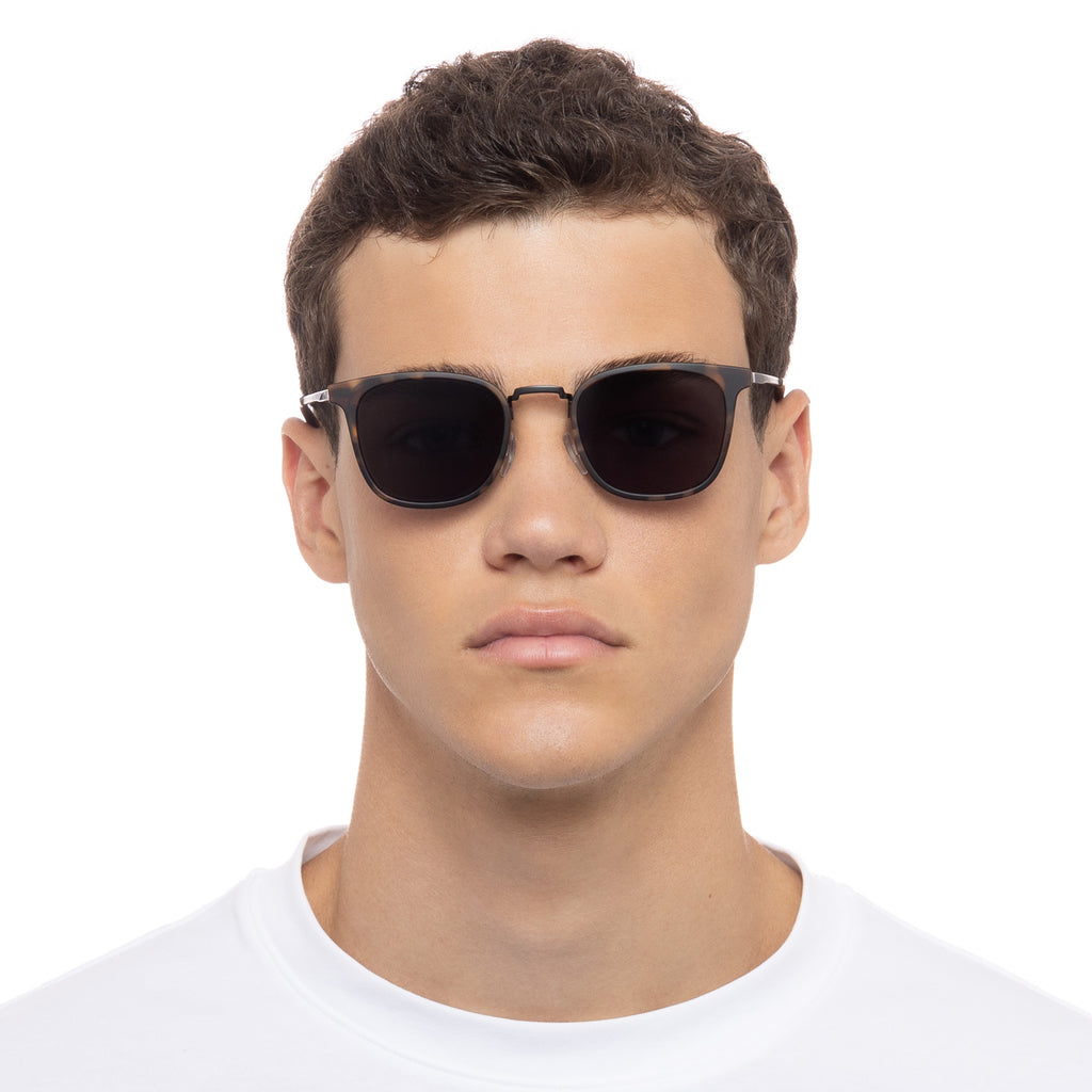 Racketeer Matte Tort Uni-Sex D-Frame Sunglasses | Le Specs