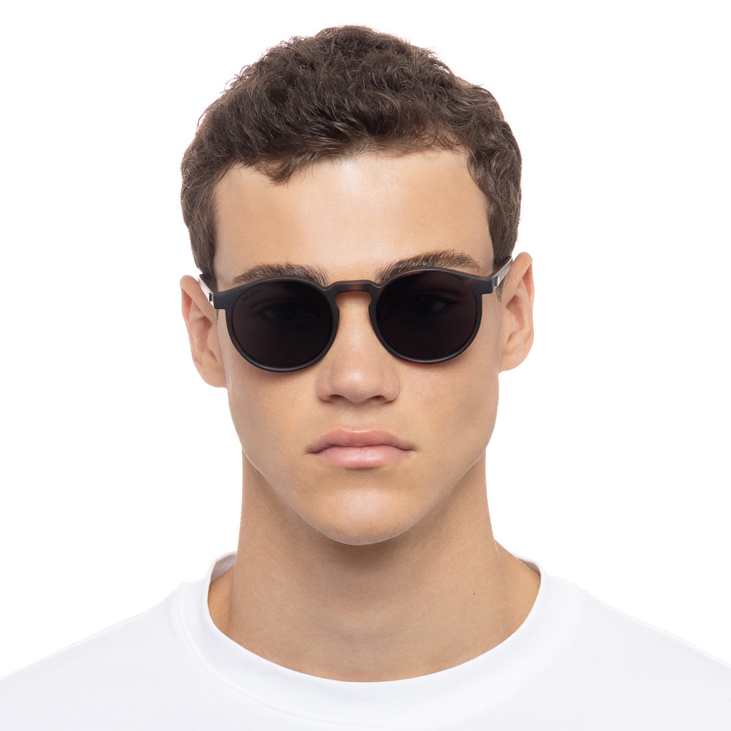 Teen Spirit Deux Matte Tort Polarized Uni-Sex Round Sunglasses | Le Specs