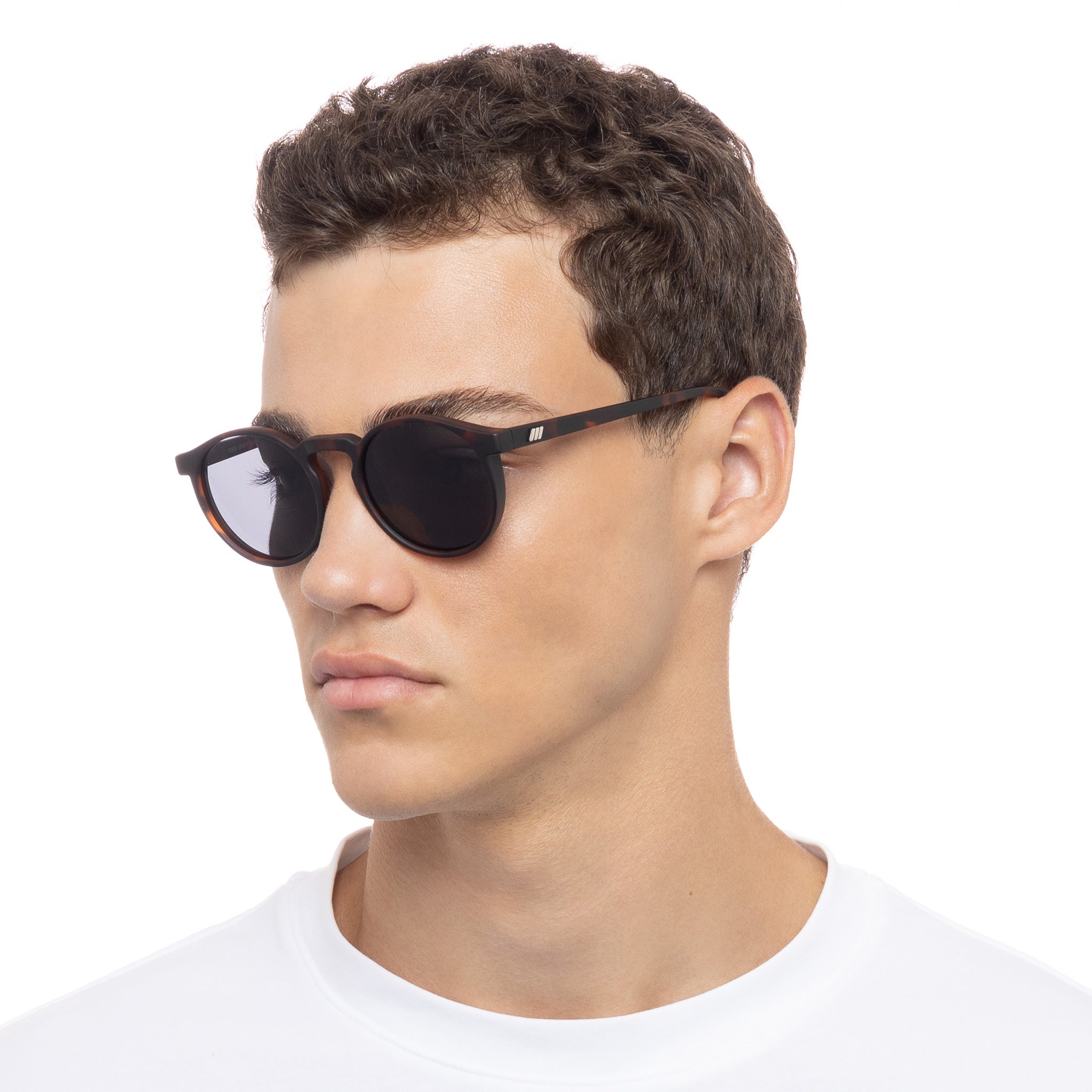 Teen Spirit Deux Matte Tort Polarized Uni-Sex Round Sunglasses | Le Specs