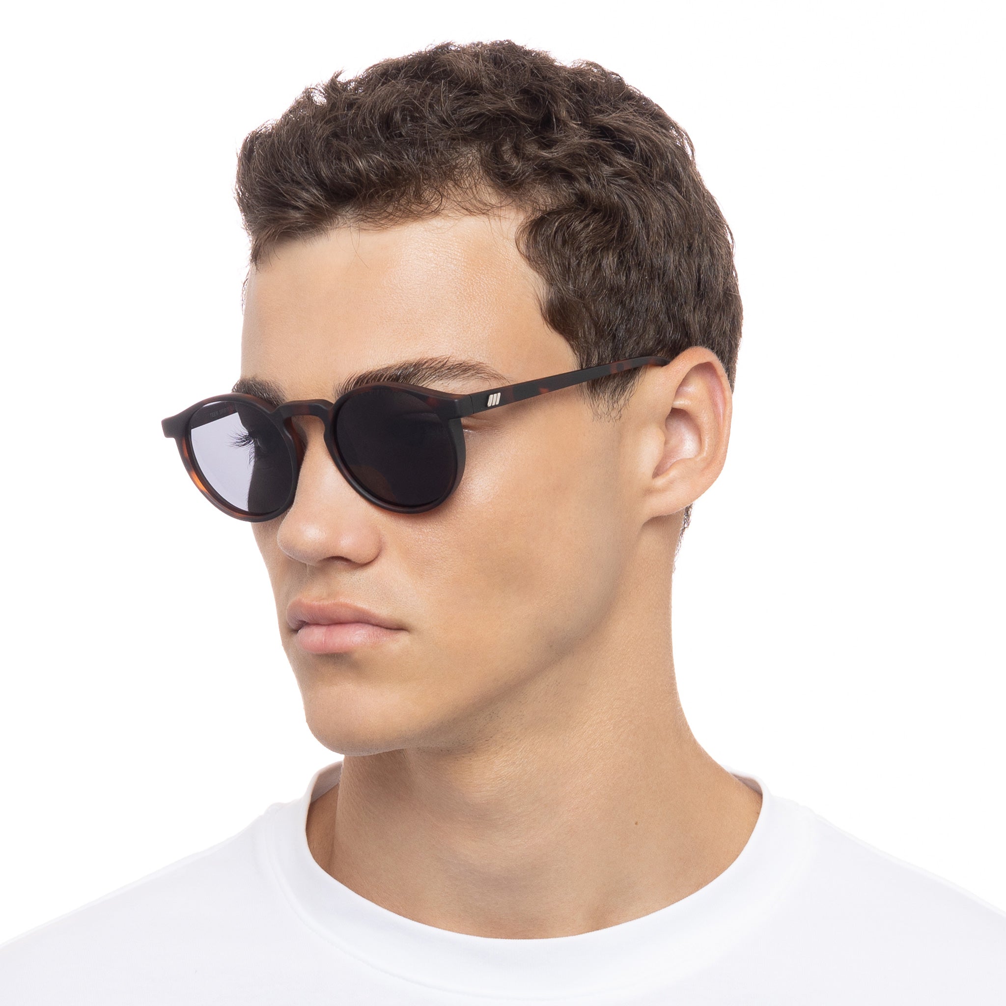 Teen Spirit Deux Matte Tortoise Shell Uni-Sex Round Sunglasses | Le Specs