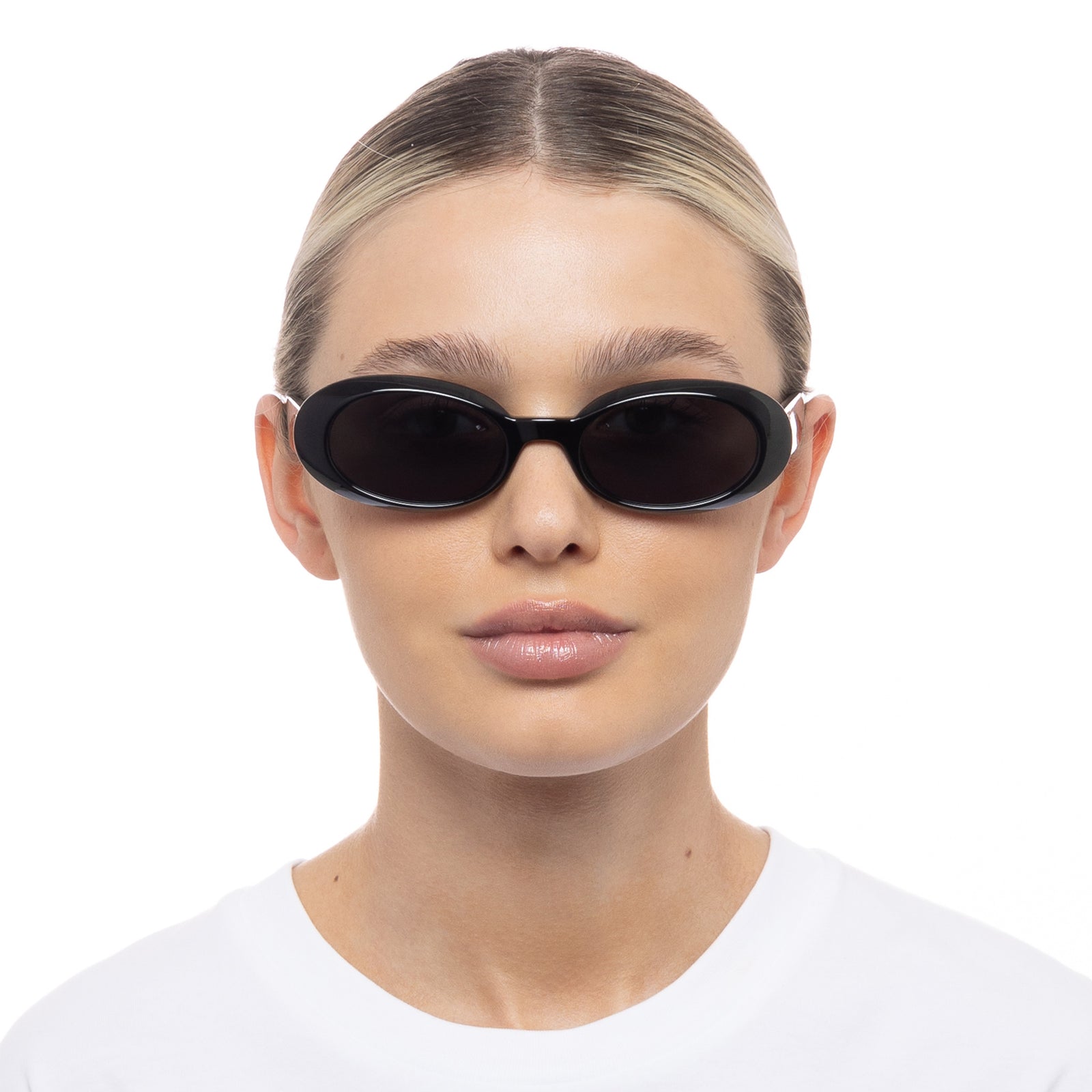 Work It! Le Uni-Sex Black Specs | Oval Sunglasses