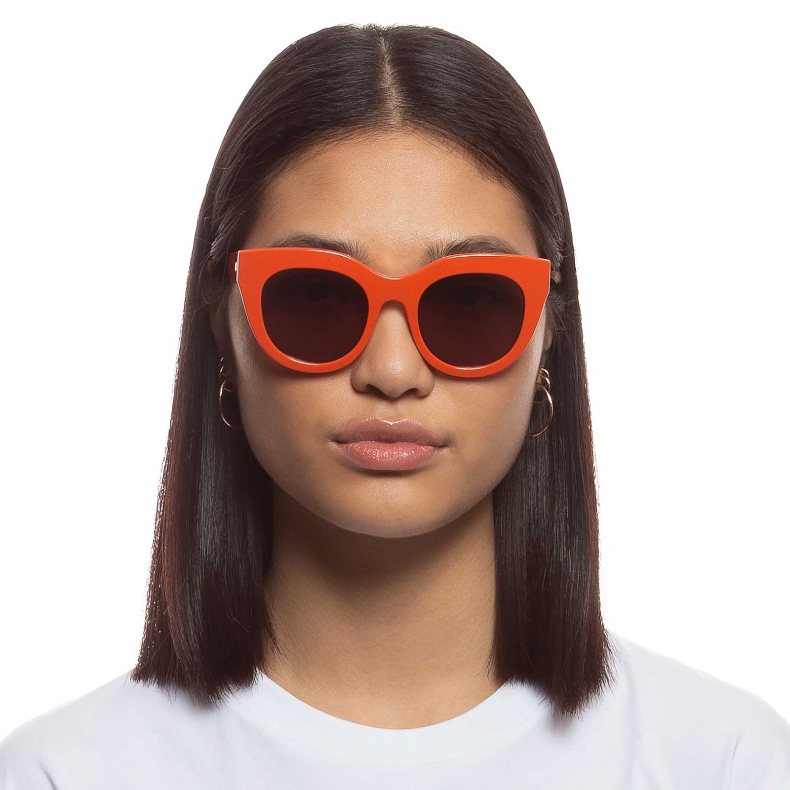 Kelly Sunglasses | Campari Crystal & Dark Brown Gradient | DIFF Eyewear