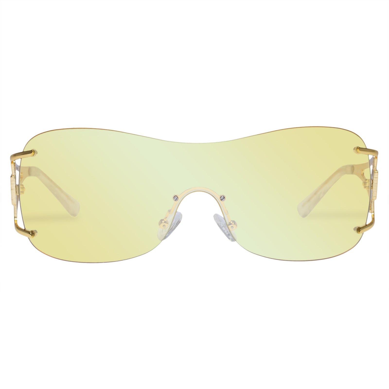 Le Fame LTD EDT Bright Gold Uni-Sex Wrap Sunglasses