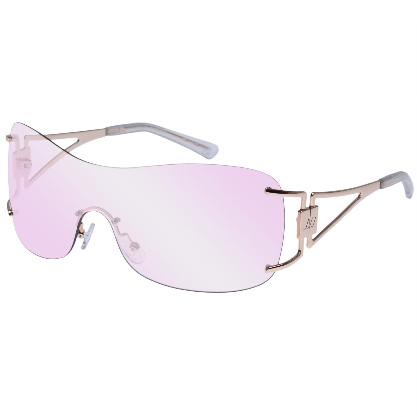 ALAÏA Gold Aviator Sunglasses In Metal And Leather