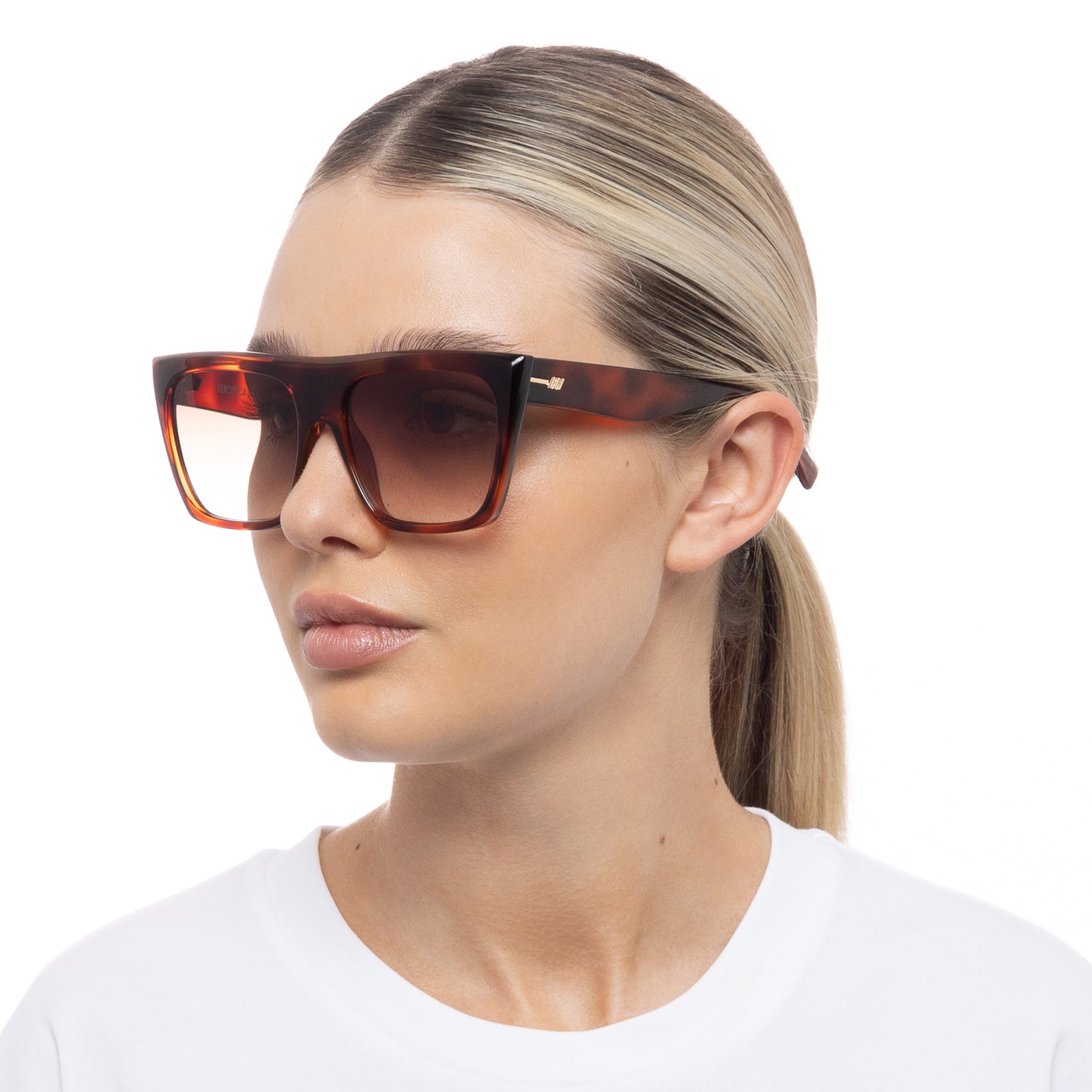 Le Specs - The Thirst Exclusive, D-Frame Women's Sunglasses, Tortoise-Shell, Large