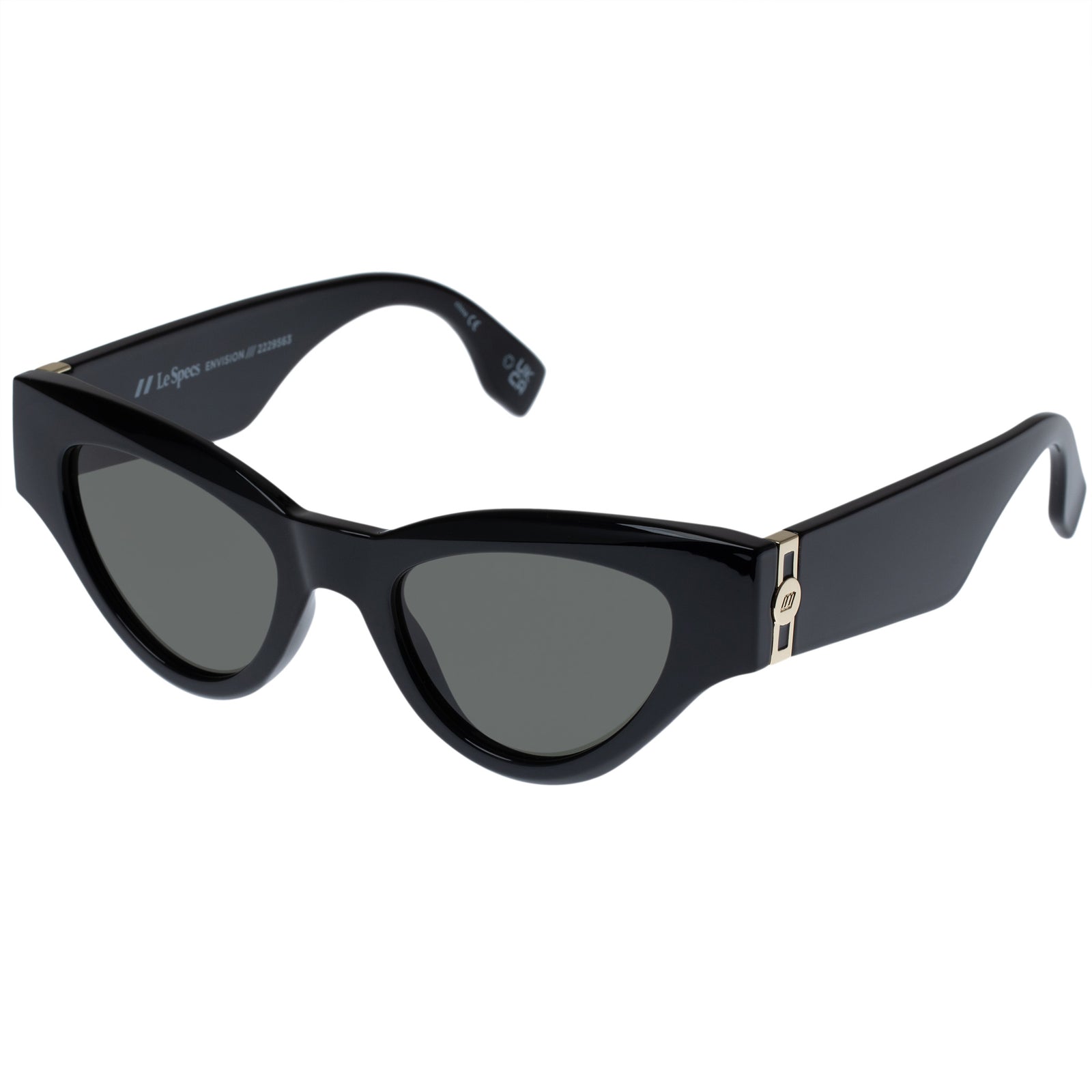 Hello Lover Oversized Square Cateye Sunglasses Black