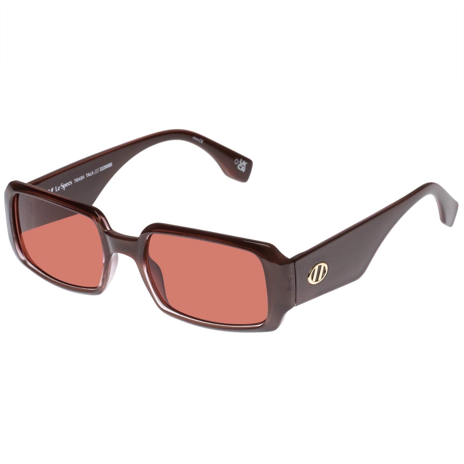 Le Specs Trash Talk 55mm Rectangular Sunglasses Chocolate